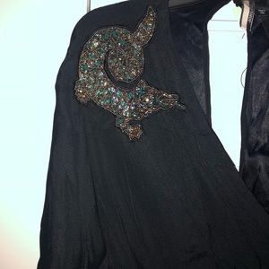 Topshop dragon open back maxi dress